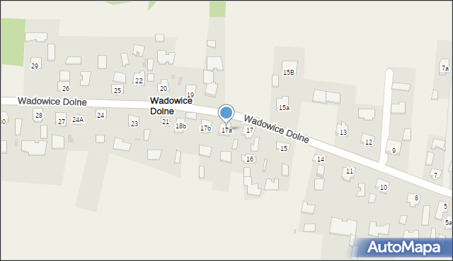 Wadowice Dolne, Wadowice Dolne, 17a, mapa Wadowice Dolne