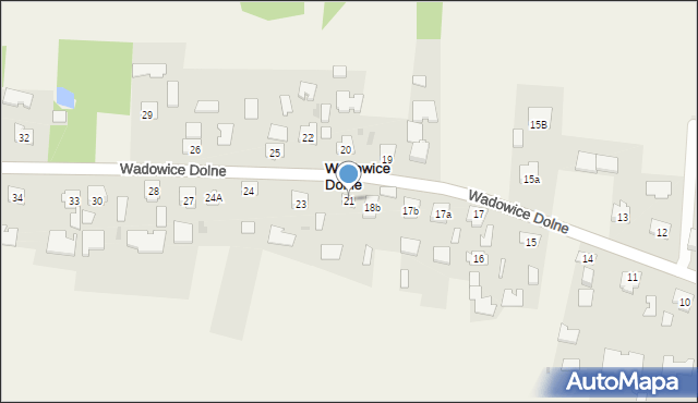 Wadowice Dolne, Wadowice Dolne, 21, mapa Wadowice Dolne