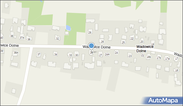 Wadowice Dolne, Wadowice Dolne, 28, mapa Wadowice Dolne