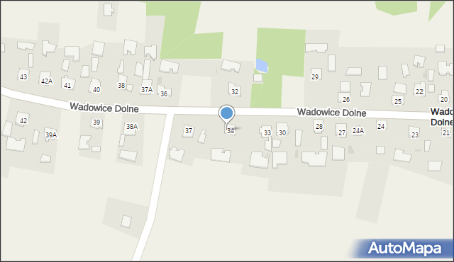 Wadowice Dolne, Wadowice Dolne, 35, mapa Wadowice Dolne