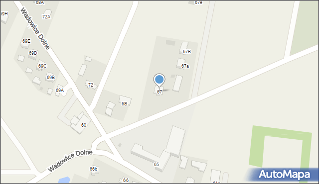 Wadowice Dolne, Wadowice Dolne, 67, mapa Wadowice Dolne