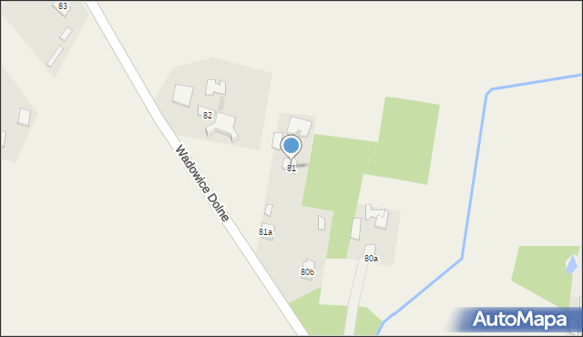 Wadowice Dolne, Wadowice Dolne, 81, mapa Wadowice Dolne