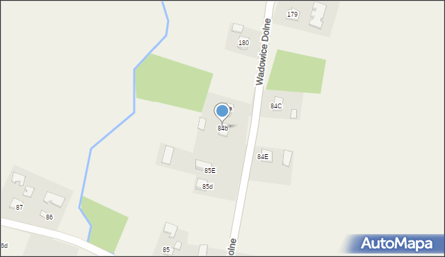 Wadowice Dolne, Wadowice Dolne, 84b, mapa Wadowice Dolne