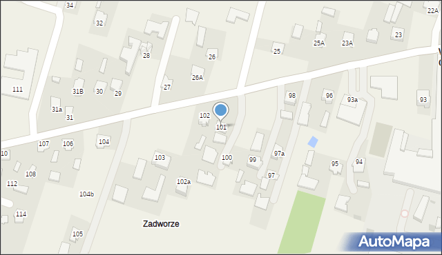Wadowice Górne, Wadowice Górne, 101, mapa Wadowice Górne