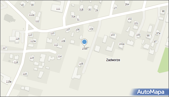 Wadowice Górne, Wadowice Górne, 104b, mapa Wadowice Górne