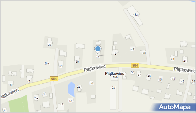 Wadowice Górne, Wadowice Górne, 1a, mapa Wadowice Górne