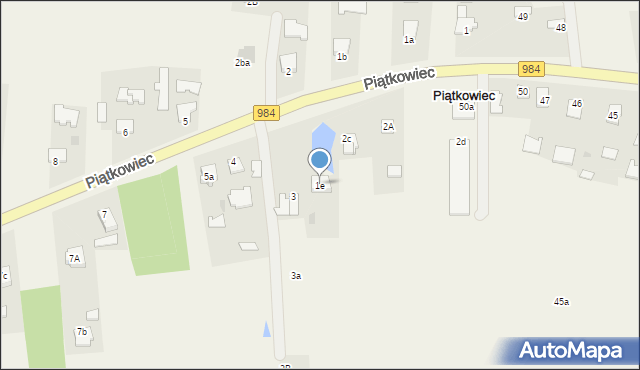 Wadowice Górne, Wadowice Górne, 1e, mapa Wadowice Górne