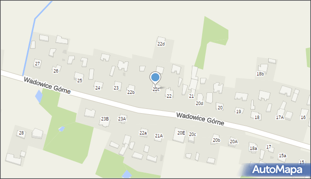 Wadowice Górne, Wadowice Górne, 22c, mapa Wadowice Górne