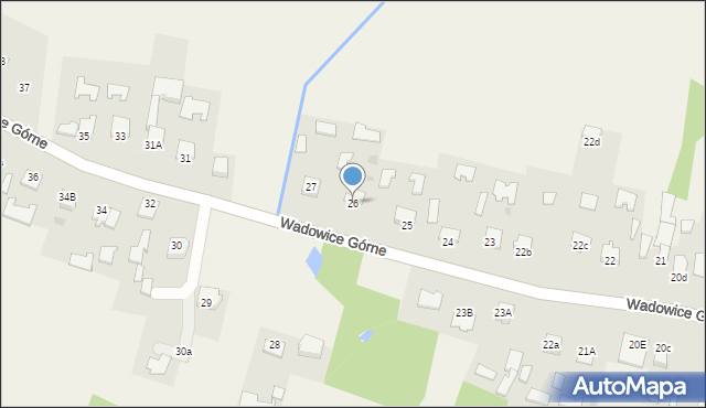 Wadowice Górne, Wadowice Górne, 26, mapa Wadowice Górne