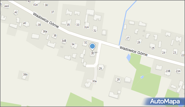 Wadowice Górne, Wadowice Górne, 30, mapa Wadowice Górne