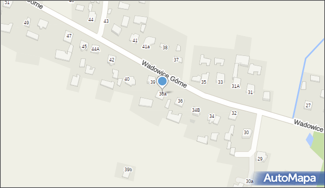 Wadowice Górne, Wadowice Górne, 36a, mapa Wadowice Górne
