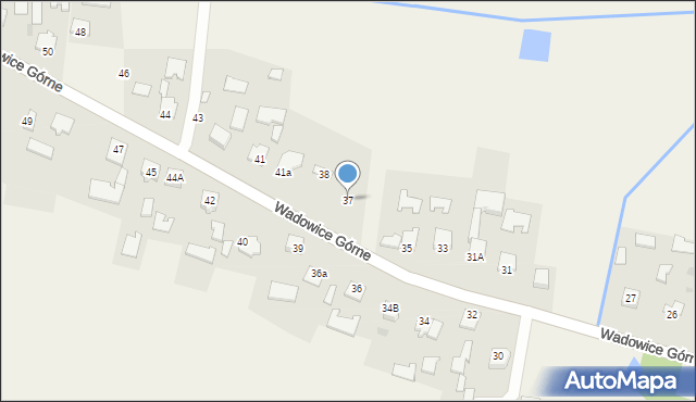 Wadowice Górne, Wadowice Górne, 37, mapa Wadowice Górne