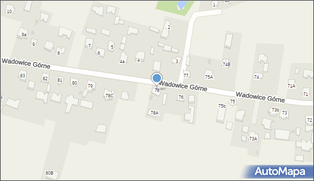 Wadowice Górne, Wadowice Górne, 78, mapa Wadowice Górne