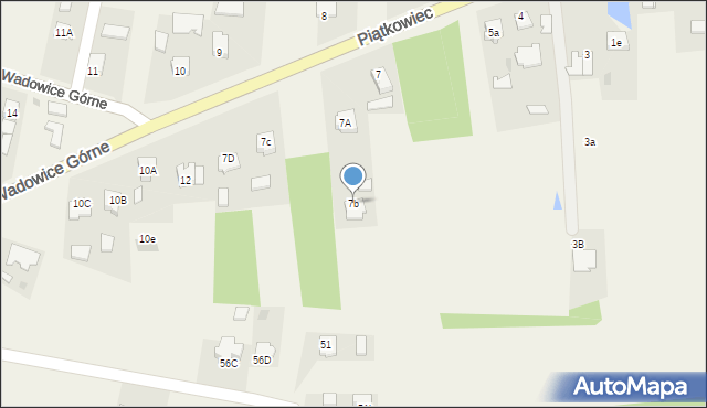 Wadowice Górne, Wadowice Górne, 7b, mapa Wadowice Górne