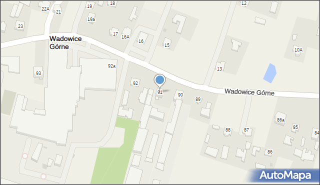 Wadowice Górne, Wadowice Górne, 91, mapa Wadowice Górne