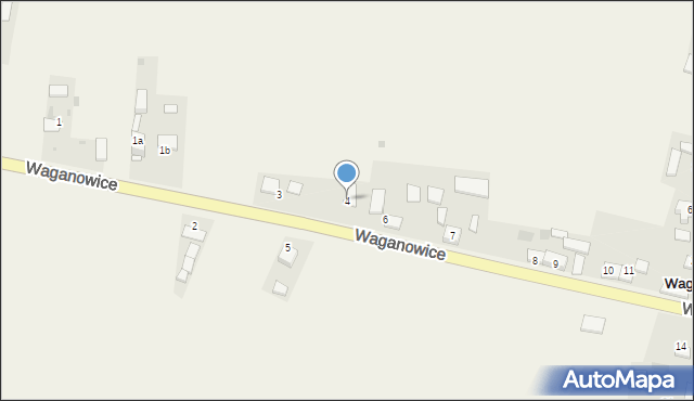 Waganowice, Waganowice, 4, mapa Waganowice