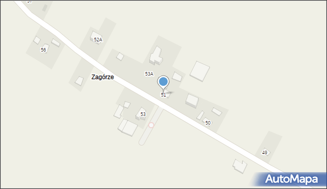 Waganowice, Waganowice, 51, mapa Waganowice