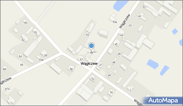Wągłczew, Wągłczew, 55, mapa Wągłczew