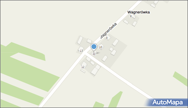 Wagnerówka, Wagnerówka, 11, mapa Wagnerówka