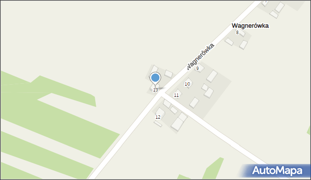 Wagnerówka, Wagnerówka, 13, mapa Wagnerówka