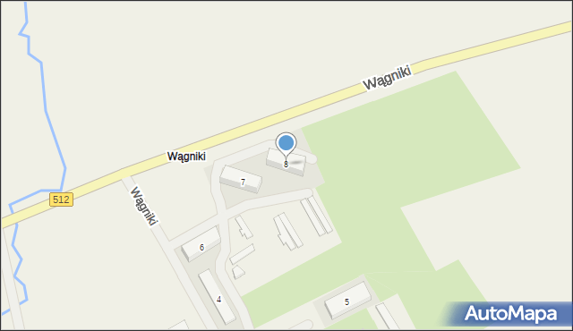 Wągniki, Wągniki, 8, mapa Wągniki