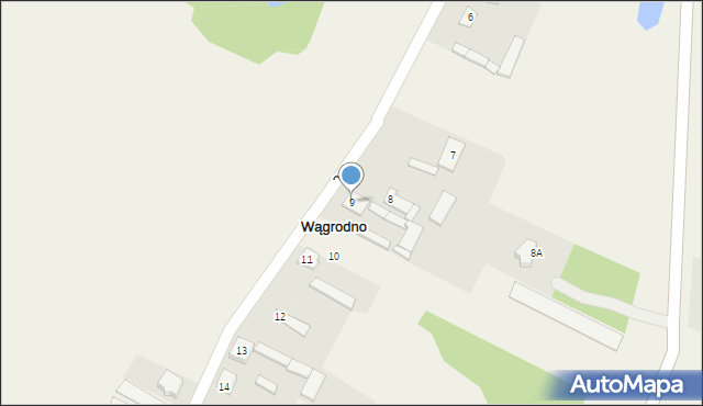 Wągrodno, Wągrodno, 9, mapa Wągrodno