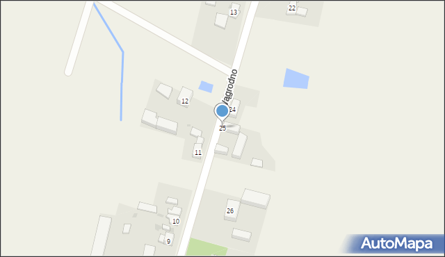 Wągrodno, Wągrodno, 25, mapa Wągrodno