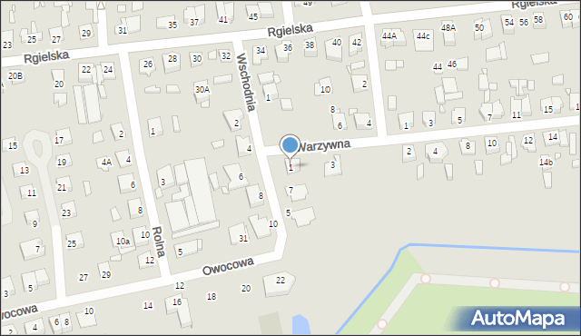 Wągrowiec, Warzywna, 1, mapa Wągrowiec