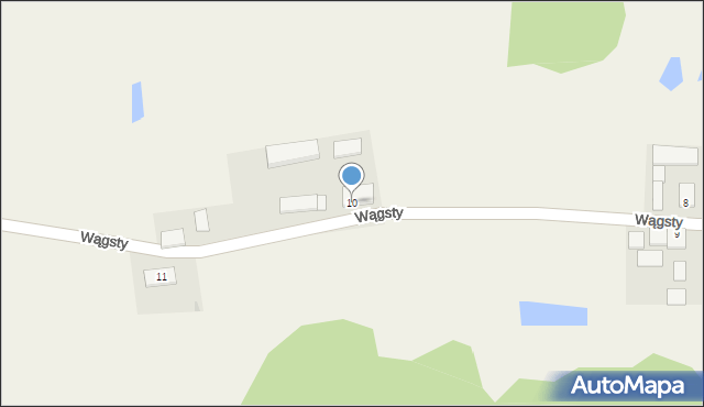 Wągsty, Wągsty, 10, mapa Wągsty
