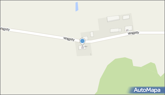 Wągsty, Wągsty, 11, mapa Wągsty