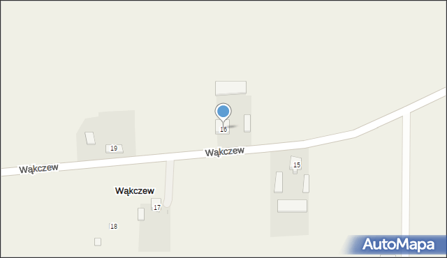 Wąkczew, Wąkczew, 16, mapa Wąkczew