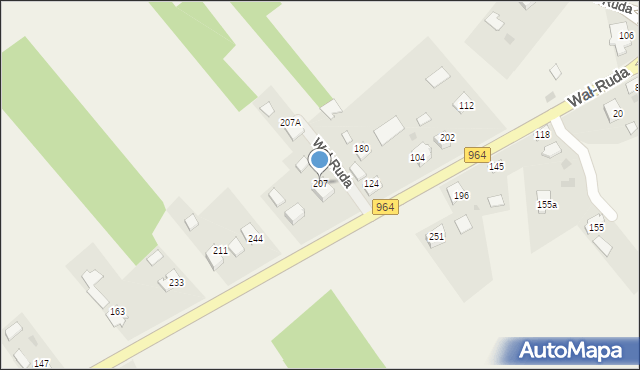 Wał-Ruda, Wał-Ruda, 207, mapa Wał-Ruda