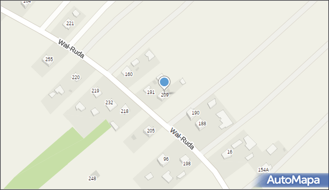 Wał-Ruda, Wał-Ruda, 209, mapa Wał-Ruda