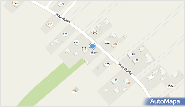 Wał-Ruda, Wał-Ruda, 218, mapa Wał-Ruda