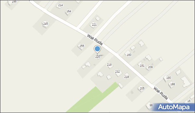 Wał-Ruda, Wał-Ruda, 220, mapa Wał-Ruda