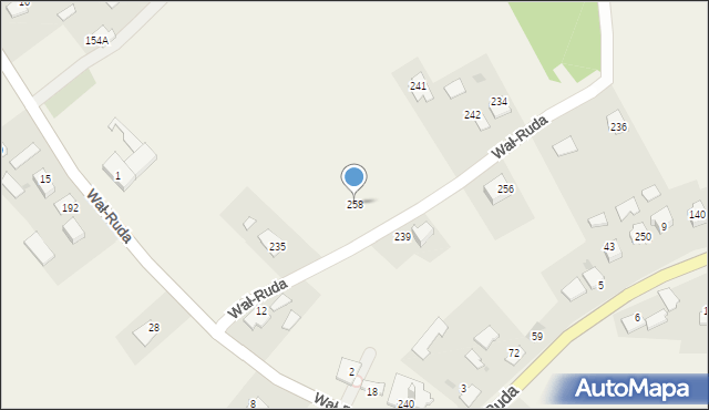 Wał-Ruda, Wał-Ruda, 258, mapa Wał-Ruda
