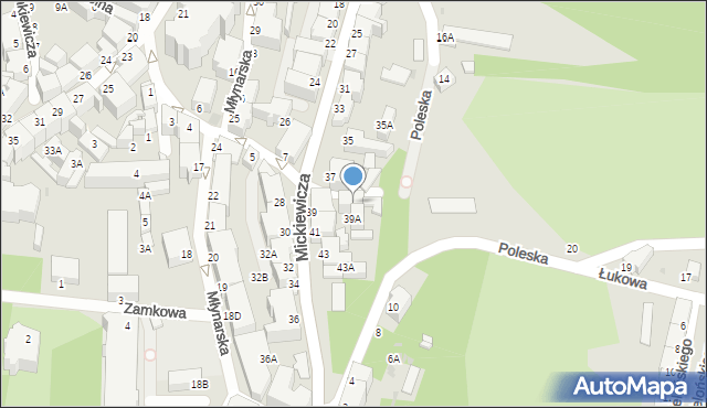 Wałbrzych, Wąska, 1, mapa Wałbrzycha