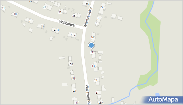 Wałbrzych, Warszawska, 11, mapa Wałbrzycha