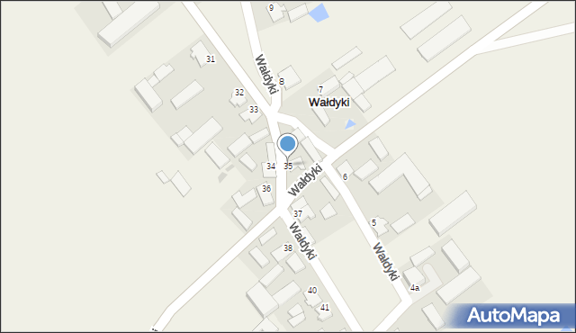Wałdyki, Wałdyki, 35, mapa Wałdyki