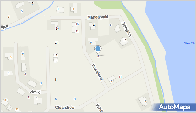 Walendów, Waniliowa, 4, mapa Walendów