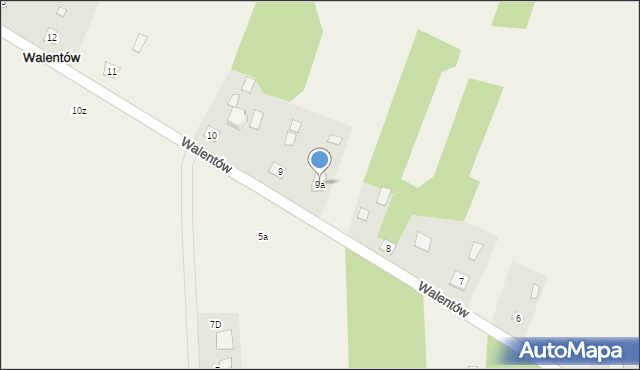 Walentów, Walentów, 9a, mapa Walentów