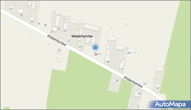 Walentynów, Walentynów, 19, mapa Walentynów