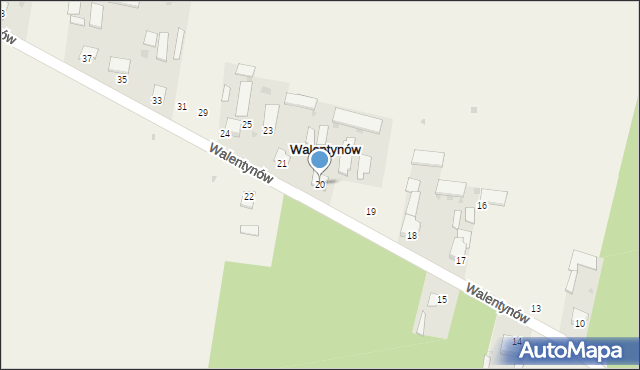 Walentynów, Walentynów, 20, mapa Walentynów