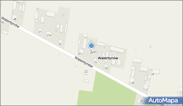 Walentynów, Walentynów, 23, mapa Walentynów