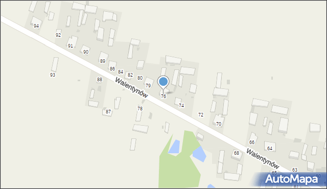 Walentynów, Walentynów, 77, mapa Walentynów