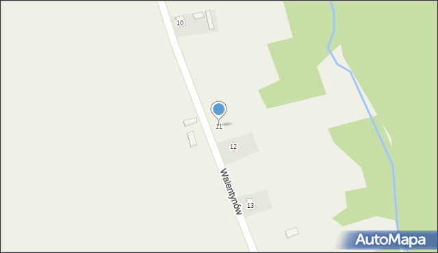 Walentynów, Walentynów, 11, mapa Walentynów