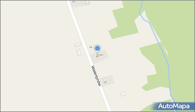Walentynów, Walentynów, 12, mapa Walentynów