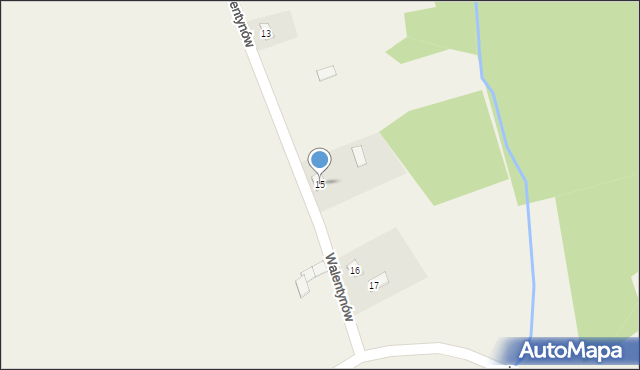 Walentynów, Walentynów, 15, mapa Walentynów