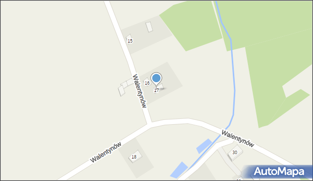 Walentynów, Walentynów, 17, mapa Walentynów