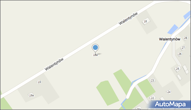 Walentynów, Walentynów, 18a, mapa Walentynów